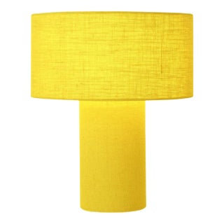 Moonlight Table Lamp by Nova of California, Contemporary Dimmable Fabric Shade Accent Lighting, Led Compatible Modern Design For Sale
