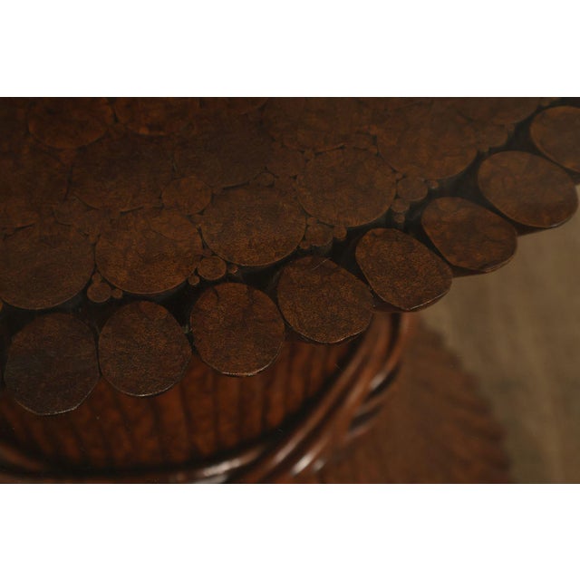 Ficks Reed Round Glass Top 'Sheaf of Wheat' Dining Table For Sale - Image 14 of 18