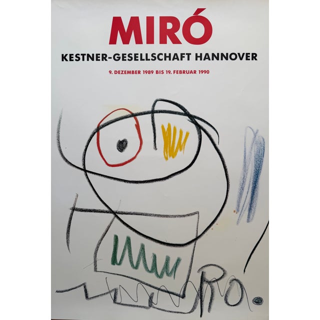 Kestner-Gesellschaft Hannover Exhibition Poster from Joan Miró, 1989 For Sale - Image 8 of 8