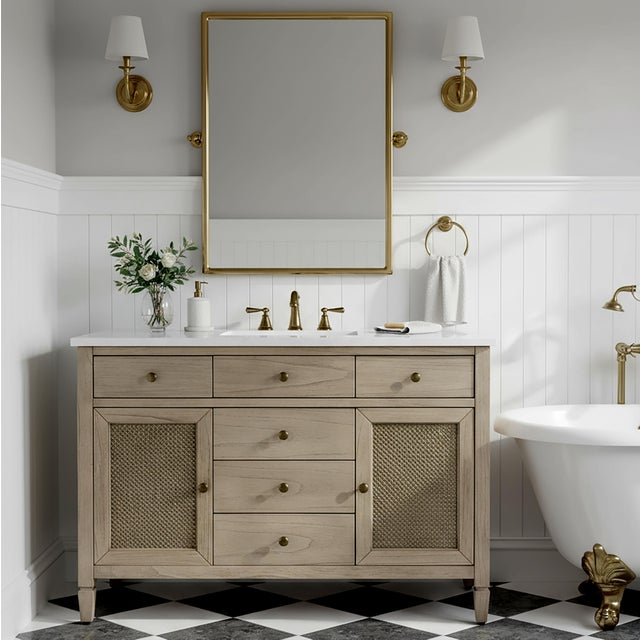 Infuse your bathroom with timeless sophistication through the Butler Specialty Company Flagstaff Single Sink Bathroom...