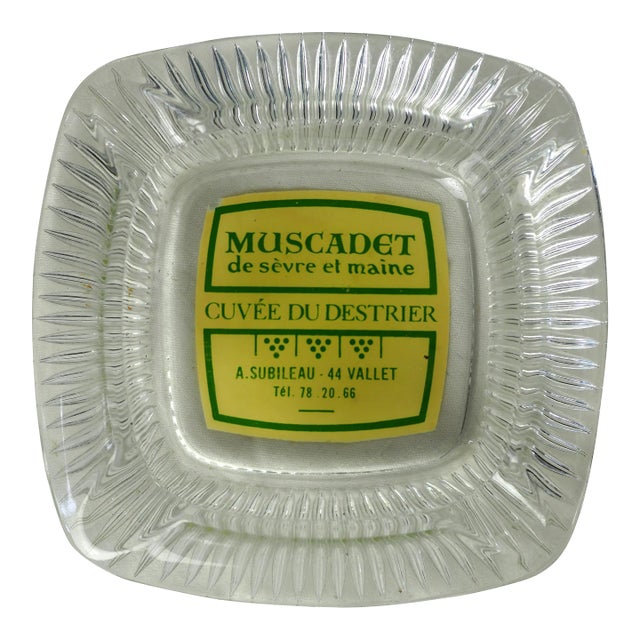 1970s French Muscadet Wine Glass Ashtray For Sale