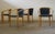 set of four dining chairs in light beech wood bended was designed by Rud Thygesen and Johnny Sørensen and manufactured in...