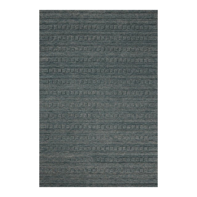 Chris Loves Julia x Loloi Bradley Teal 7'-9" x 9'-9" Area Rug For Sale