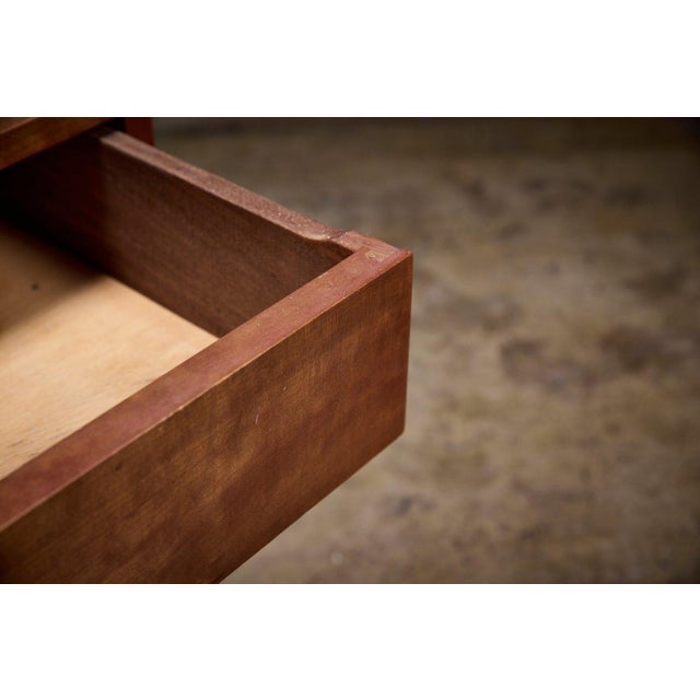 Brown Late 20th Century Three-Drawer Pedestal Table by George Nakashima For Sale - Image 8 of 9