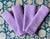 These large monogrammed napkins have been carefully dyed in Lilac and Salmon. There are 3 different monogrammes. The Lilac...