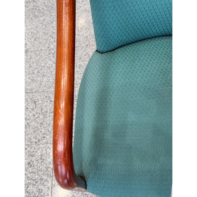 Teal Ward Bennett Bent Wood Armchairs for Brickel Associates - A Pair For Sale - Image 8 of 18
