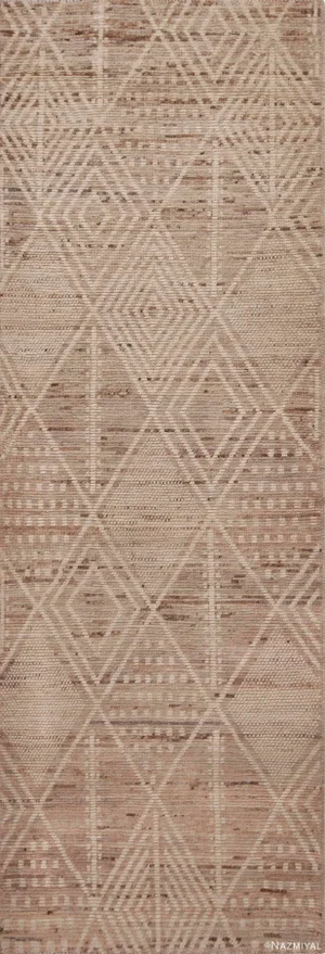 Nazmiyal Collection Earthy Tribal Geometric Modern Moroccan Berber Design Runner Rug