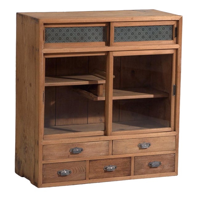 Antique Japanese Kitchen Cabinet For Sale