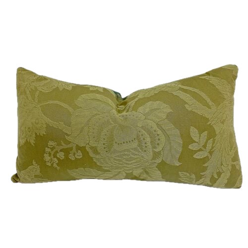 English Vintage Custom Verdure Tapestry Lumbar Pillow For Sale - Image 3 of 6