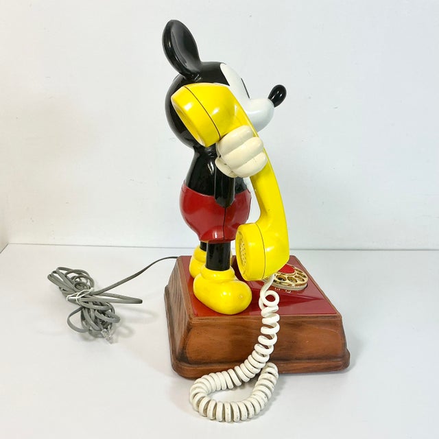 1976 Vintage First Edition Americana Pop Culture Mickey Mouse Rotary Telephone. For Sale - Image 10 of 18