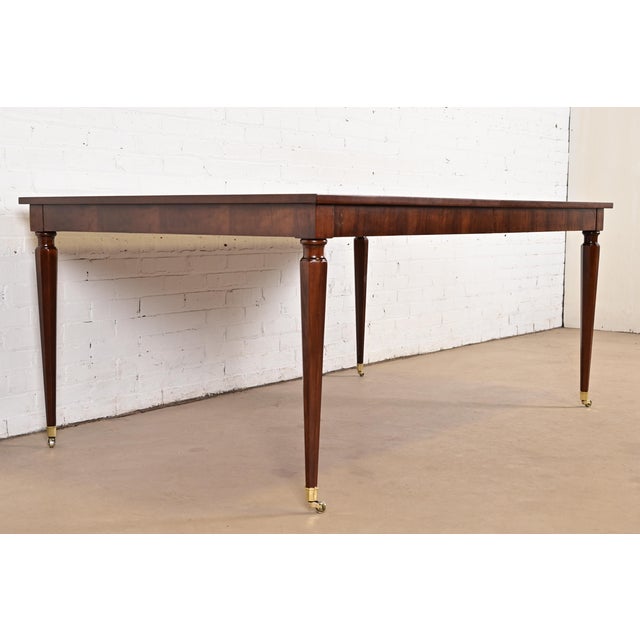 1980s Kindel Furniture French Regency Louis XVI Cherry Wood Extension Dining Table, Newly Refinished For Sale - Image 9 of 12