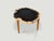 Contemporary Andrianna Shamaris Palm Petrified Wood Side Table with Teak Base For Sale - Image 3 of 4