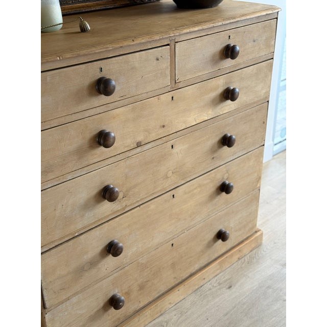 English Large Antique English Pine Dresser/Chest of Drawers For Sale - Image 3 of 6