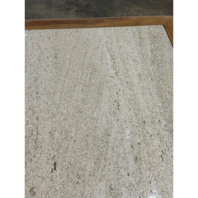 Wood Side Table in Mixed Materials by Lane For Sale - Image 7 of 9