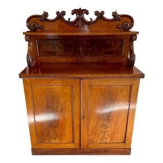 Antique Carved Mahogany Sideboard For Sale