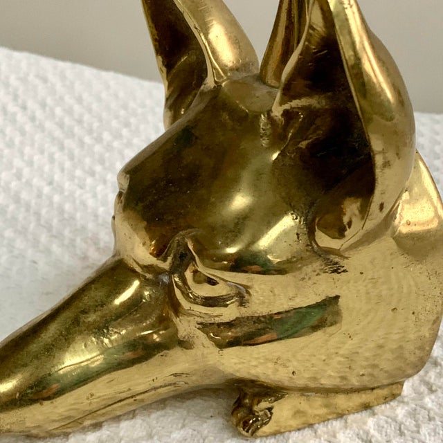 Virginia Metalcrafters Brass Fox & Whip Door Stop For Sale In Philadelphia - Image 6 of 10