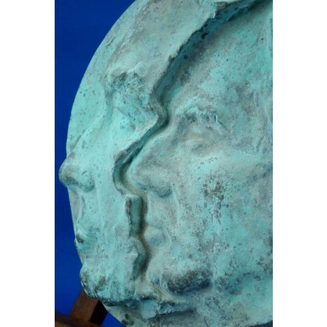 19th Century Bronze Plaque Sculpture Depicting Giuseppe Mazzini from Cesare Boneschi, Massari Foundry, 1895 For Sale - Image 15 of 18