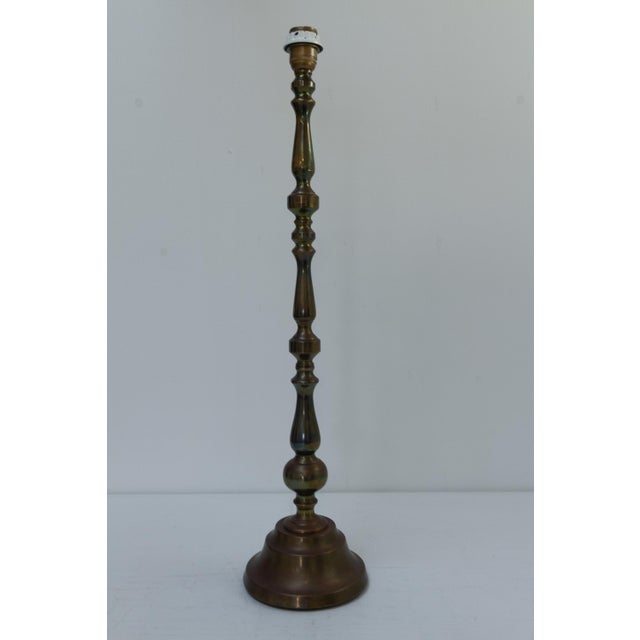 Tall Danish Brass Table Lamp, 1910s For Sale - Image 11 of 18