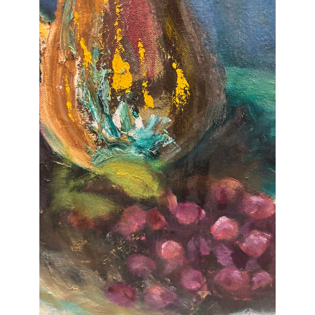 1960s Authentic MCM Impressionist Floral Still Life Oil Painting – Signed For Sale - Image 12 of 17