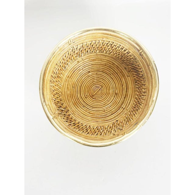 Bamboo and Brass Bowl, Italy, 1960s For Sale - Image 4 of 17