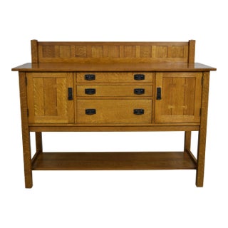 Stickley Mission Oak Arts & Crafts Sideboard For Sale