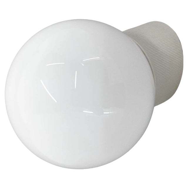 Mid-Century Ceramic & Milk Glass Wall Light, 1950s For Sale