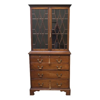 Bachelors Secretaire Bookcase in Mahogany For Sale