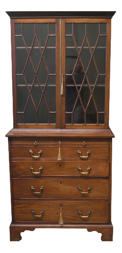 Bachelors Secretaire Bookcase in Mahogany