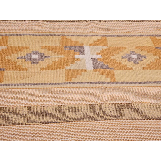 Vintage Native American Navajo Chinle Rug, Handwoven Wool, Banded Stripe Design, 4x6 For Sale - Image 9 of 13