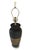 Mid-Century Modern Black & Gold Striped Table Lamp For Sale