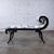 1930-1940’s Hollywood Regency Chaise Style Bench by Irving Chase Manufacturing Scrolled Arm & Black Painted Frame For Sale - Image 4 of 18