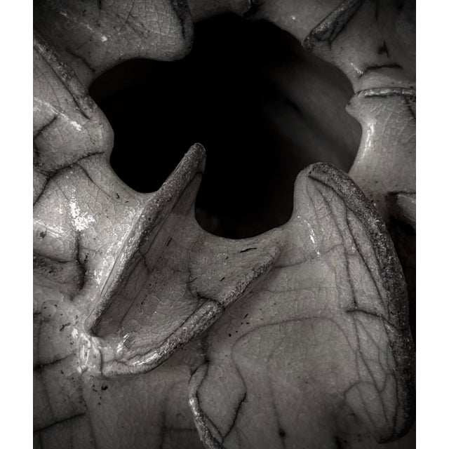 Gray Desert Rose Sculpture Vase by Pellizco Cerámica For Sale - Image 8 of 13