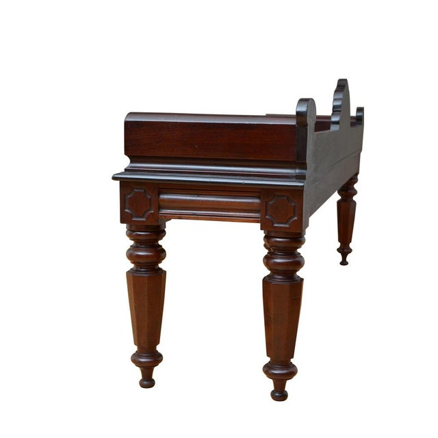 Early 19th Century Large William IV Mahogany Hall Seat, 1830s For Sale - Image 5 of 18