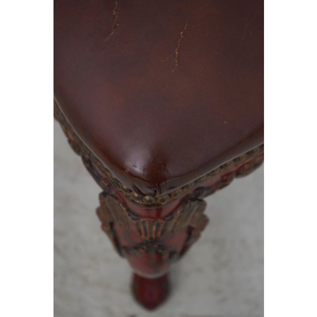 Brown Pair Vintage Flemish Baroque Painted Side Chairs For Sale - Image 8 of 12