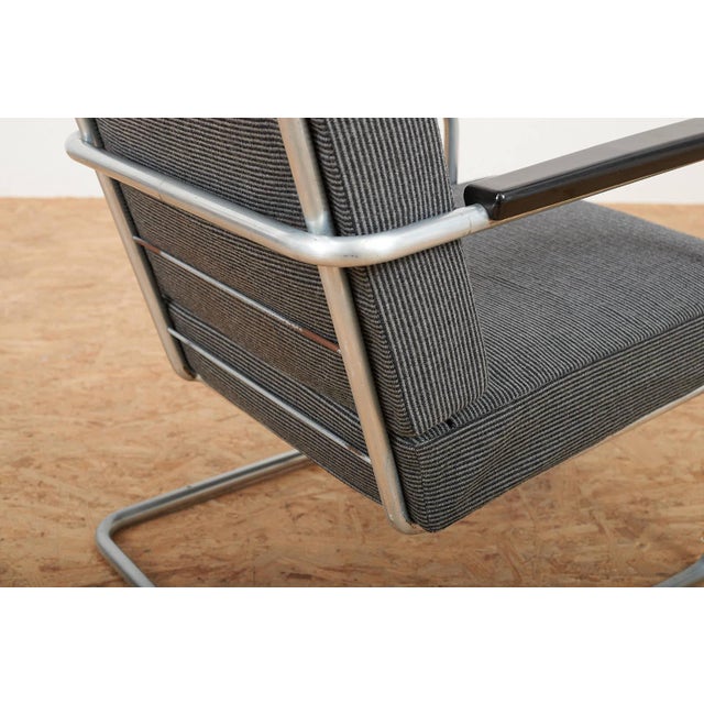 Black Model 1435 Cantilever Chair in Chrome-Plated Tubular Steel, 1930 For Sale - Image 8 of 13