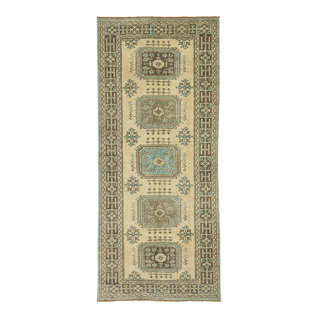 Turkish Vintage Rug 4'9" x 11' #21398 For Sale