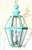 Turquoise Large Single Solid Copper Hanging Lantern. 27” X 16” For Sale - Image 8 of 15