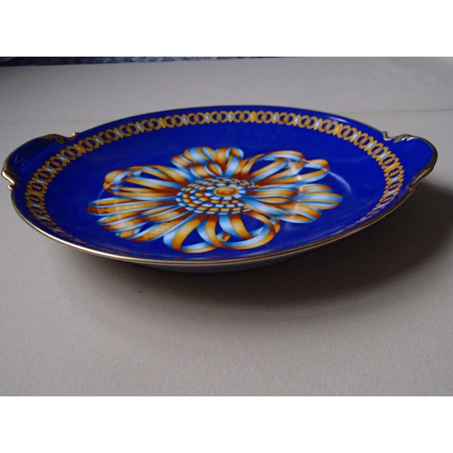 Modern Porcelain Cocarde de soie Plate from Hermès, 1980s For Sale - Image 3 of 13