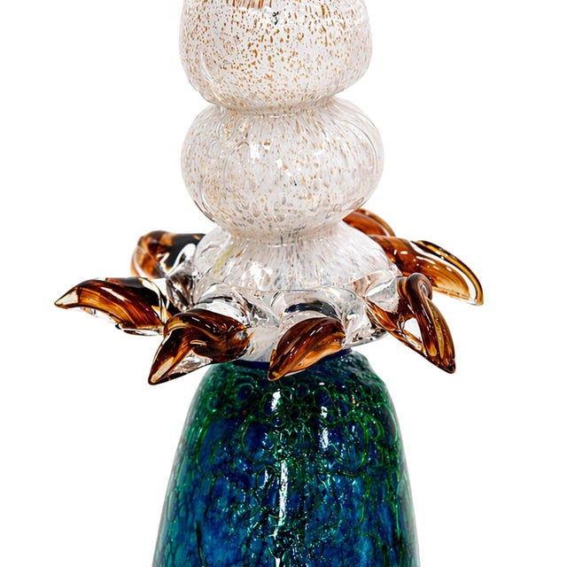 Art Nouveau Style Crystal Floral Floor Lamps, Set of 2 For Sale - Image 4 of 12