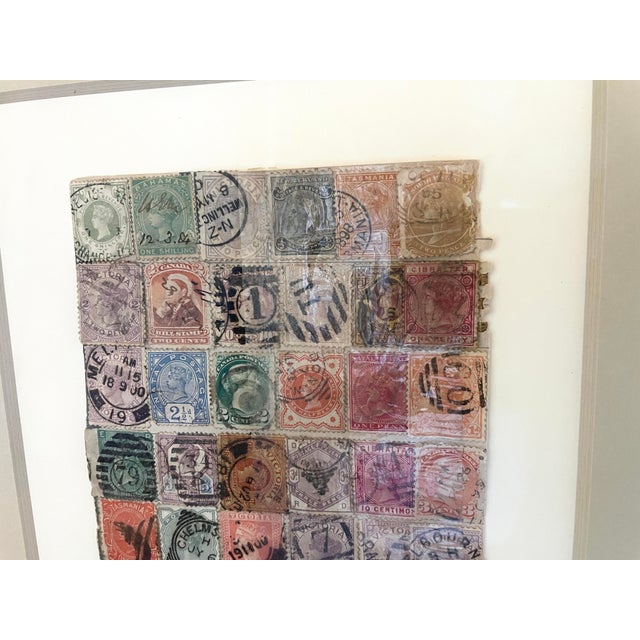 Framed Philatelic Collection 19th Century World Stamps. Set of 2 For Sale - Image 4 of 11
