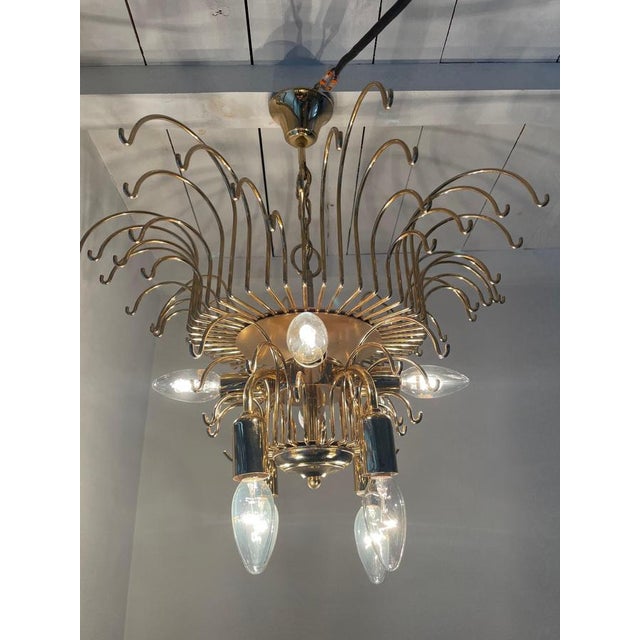 1970s Vintage Glass Chandelier in the style of Paolo Venini, 1970s For Sale - Image 5 of 12