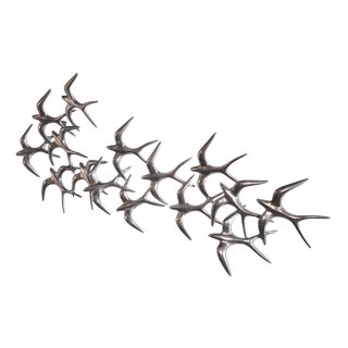 Curtis Jere, Birds in Flight Wall Sculpture, 1979, Aluminum For Sale