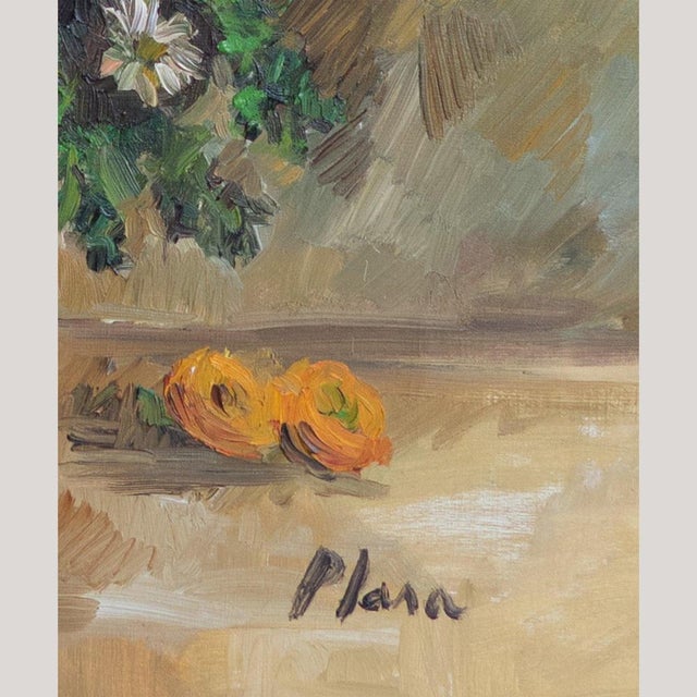 Francesca Plasa, Radiant Blooms in Golden Light Floral Still Life, Oil Painting For Sale - Image 4 of 7