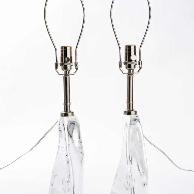 Exquisite art glass table lamps. The glass on each lamp is handblown, not molded. Each lamp is absolutely unique. Probably...