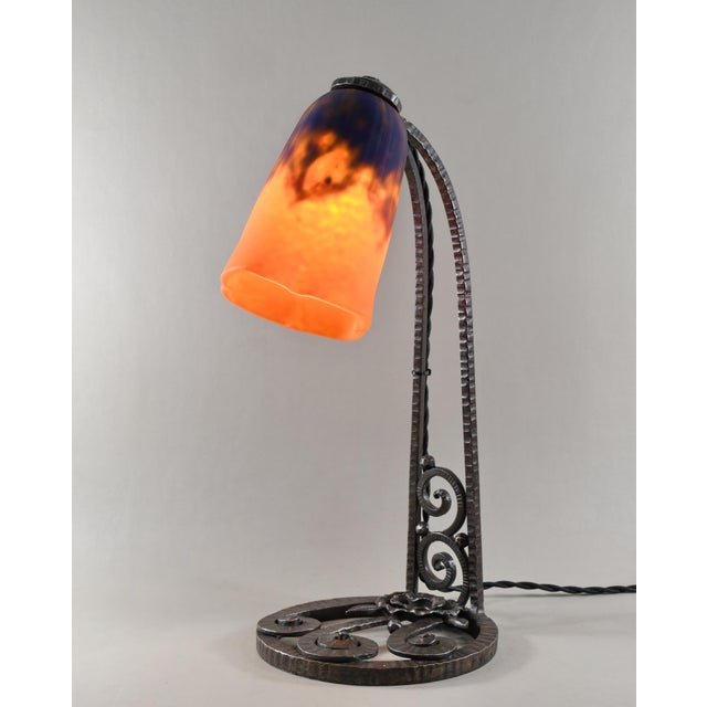 1920s French Art Deco Lamp by Daum 1920s France For Sale - Image 5 of 11
