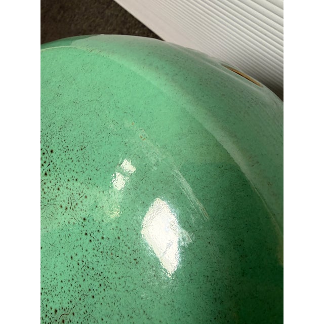 Glazed Ceramic Outdoor Garden Stool, Turquoise For Sale In San Francisco - Image 6 of 12