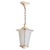 1950s Italian Tapered Ivory Lacquer + Starburst Glass Lantern Pendant For Sale - Image 9 of 11