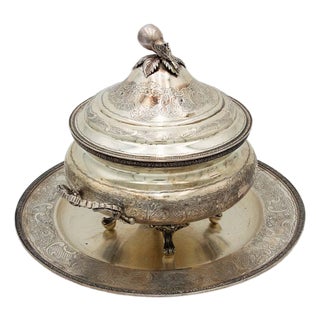 Silver Soup Tureen with Plateau, Set of 2 For Sale