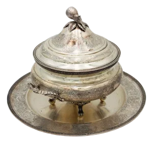 Silver Soup Tureen with Plateau, Set of 2