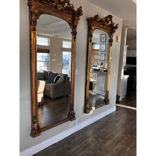 Tiffany Studios Pair of 8 Foot Tall Turn of the Last Century Tiffany Mirrors. For Sale - Image 4 of 8